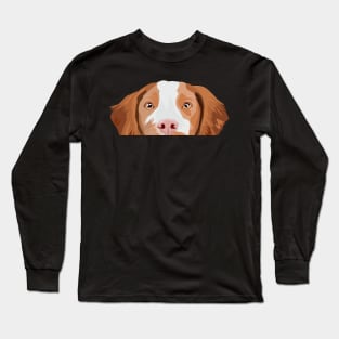 Brittany Spaniel nose Long Sleeve T-Shirt